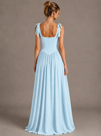 Square Neck A-Line Maxi Dress