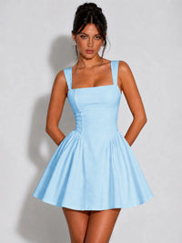 Square Neck A-Line Homecoming Dresses