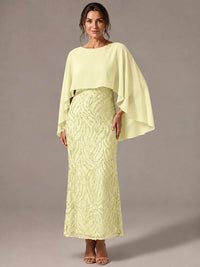 Light Blue Sequin 2 Pieces Mother of the Bride Dress