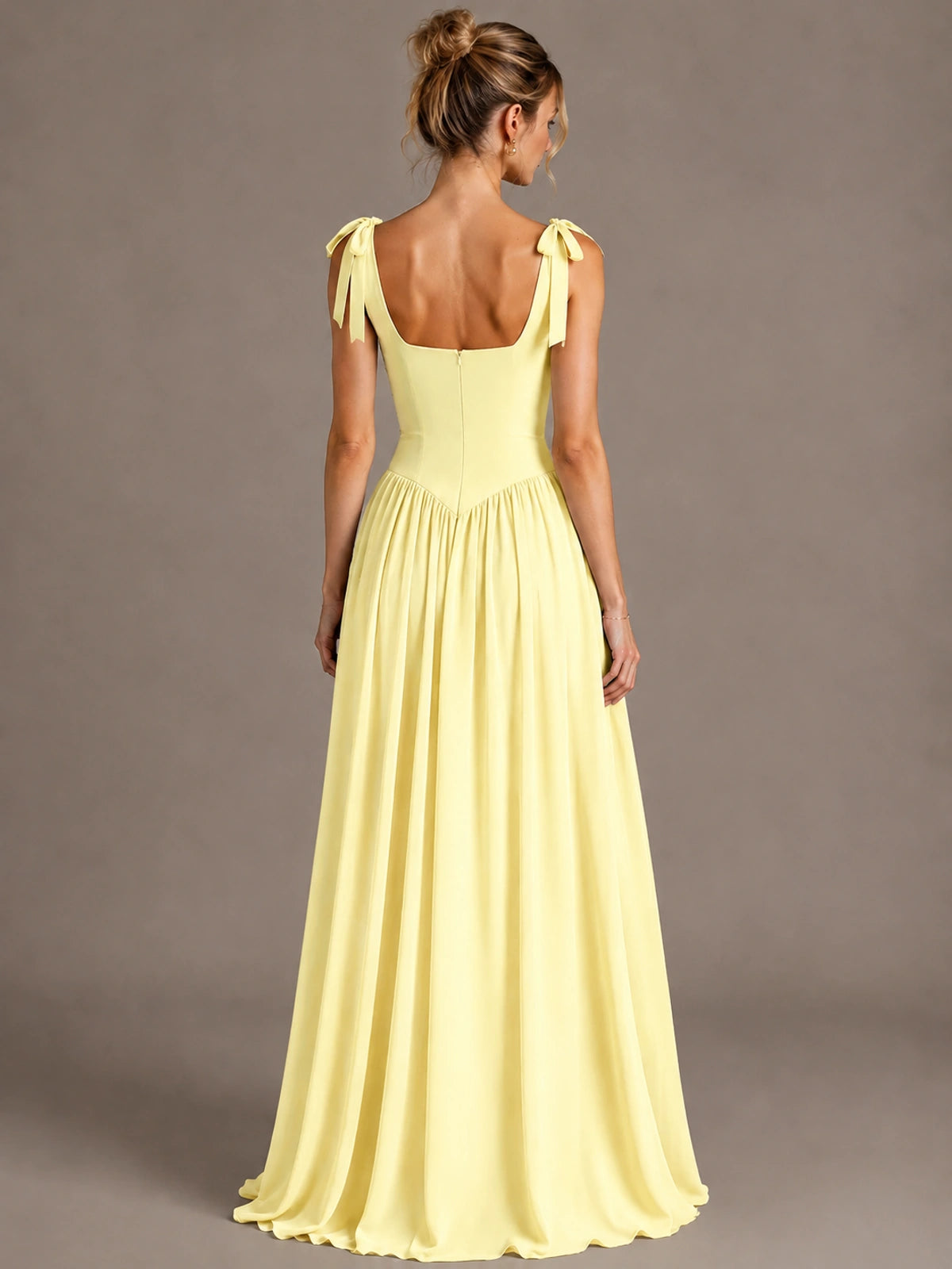 Square Neck A-Line Maxi Dress