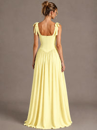 Square Neck A-Line Maxi Dress