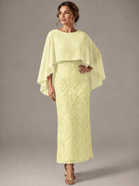 Light Blue Sequin 2 Pieces Mother of the Bride Dress