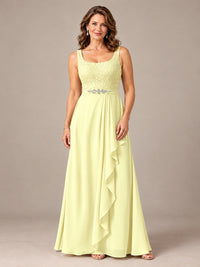 Blush Pink A-Line Mother of the Bride Dress with Lace Jacket and Ruffles