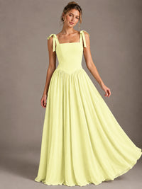 Square Neck A-Line Maxi Dress