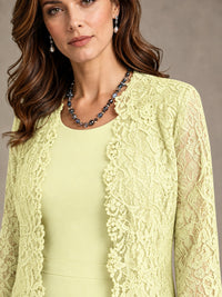 2-Piece Chiffon Mother of the Bride Dress with Lace Jacket