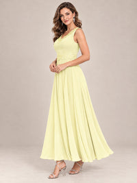 Dusty Blue Floral Lace Chiffon Mother of the Bride Dress with Jacket
