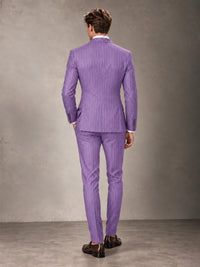 Double Breasted Pinstripe Men's Suit 2 Piece (Jacket & Pants) for Wedding & Formal Prom