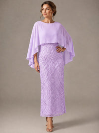 Light Blue Sequin 2 Pieces Mother of the Bride Dress