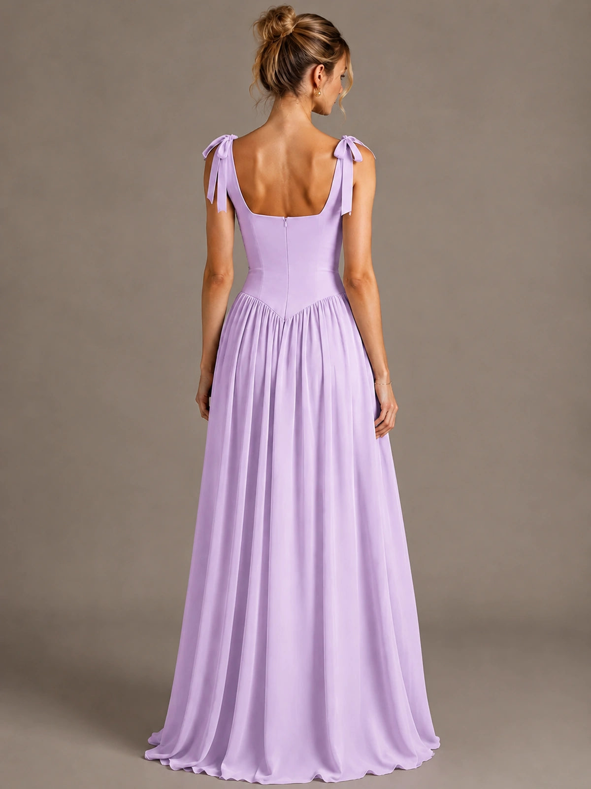 Square Neck A-Line Maxi Dress