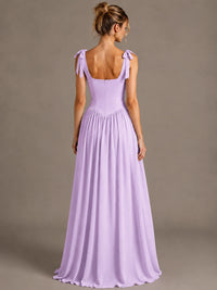 Square Neck A-Line Maxi Dress