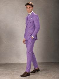 Double Breasted Pinstripe Men's Suit 2 Piece (Jacket & Pants) for Wedding & Formal Prom
