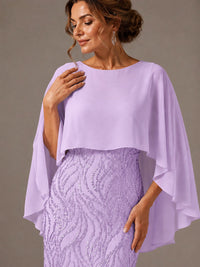 Light Blue Sequin 2 Pieces Mother of the Bride Dress