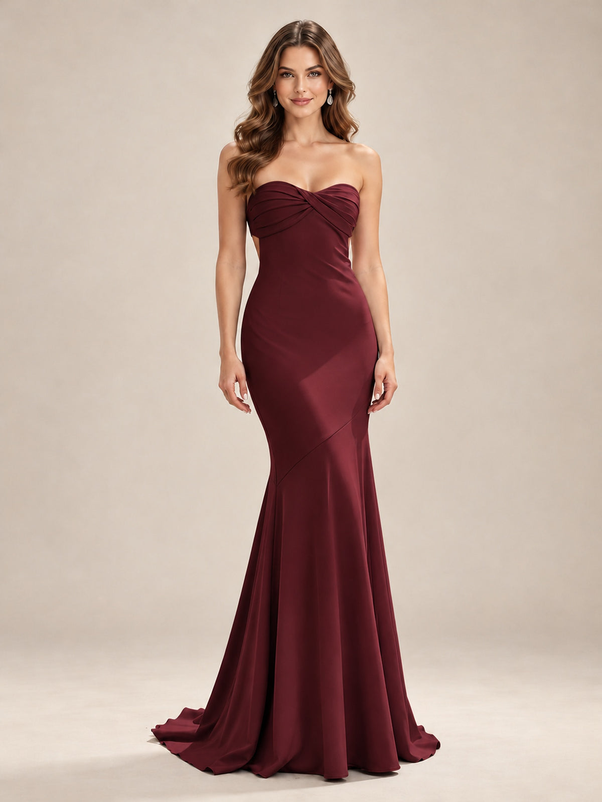 Light Blue Strapless Sweetheart Mermaid Prom Dress with Pleated Bodice