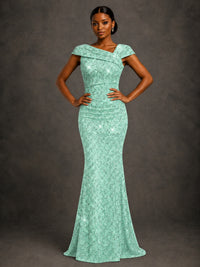 Sequin Off Shoulder Mermaid Prom Dress