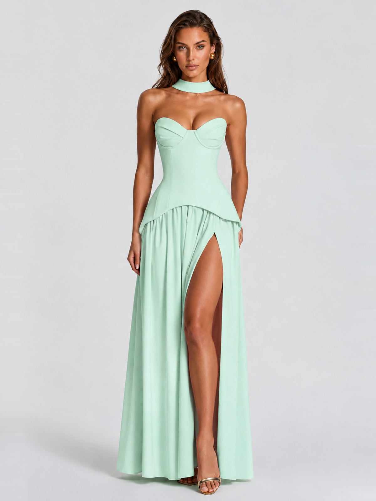 Strapless Sweetheart High Slit Prom & Formal Dress