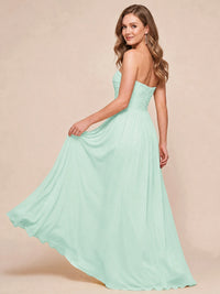 Strapless Pleated Chiffon A-Line Bridesmaid Dress