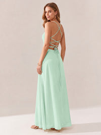 JOVELLEE Yellow Sweetheart Ruched Bust Chiffon Maxi Dress