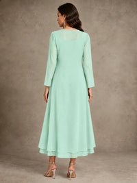 Sequin Chiffon Mother of the Bride Dress with Jacket