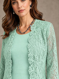 2-Piece Chiffon Mother of the Bride Dress with Lace Jacket