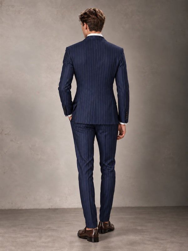Double Breasted Pinstripe Men's Suit 2 Piece (Jacket & Pants) for Wedding & Formal Prom
