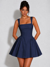 Square Neck A-Line Homecoming Dresses