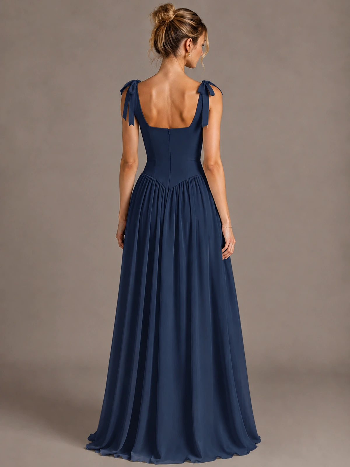 Square Neck A-Line Maxi Dress