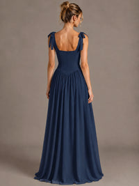 Square Neck A-Line Maxi Dress