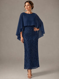 Light Blue Sequin 2 Pieces Mother of the Bride Dress