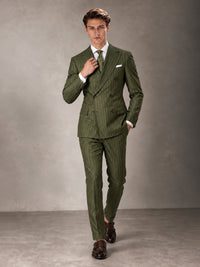 Double Breasted Pinstripe Men's Suit 2 Piece (Jacket & Pants) for Wedding & Formal Prom