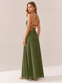 JOVELLEE Yellow Sweetheart Ruched Bust Chiffon Maxi Dress