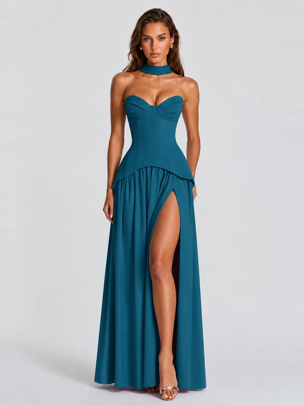Strapless Sweetheart High Slit Prom & Formal Dress
