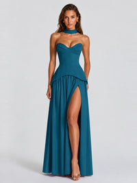 Strapless Sweetheart High Slit Prom & Formal Dress