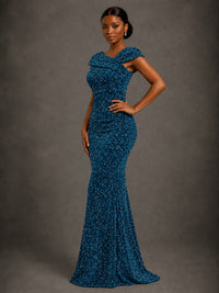 Sequin Off Shoulder Mermaid Prom Dress