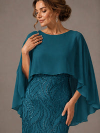 Light Blue Sequin 2 Pieces Mother of the Bride Dress