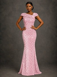 Sequin Off Shoulder Mermaid Prom Dress