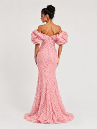 Sequin Off-Shoulder Ruffle Mermaid Prom Dress