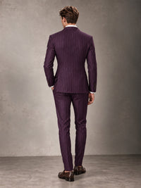 Double Breasted Pinstripe Men's Suit 2 Piece (Jacket & Pants) for Wedding & Formal Prom