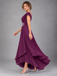 Cap Sleeve Chiffon A-Line Mother of the Bride Dress