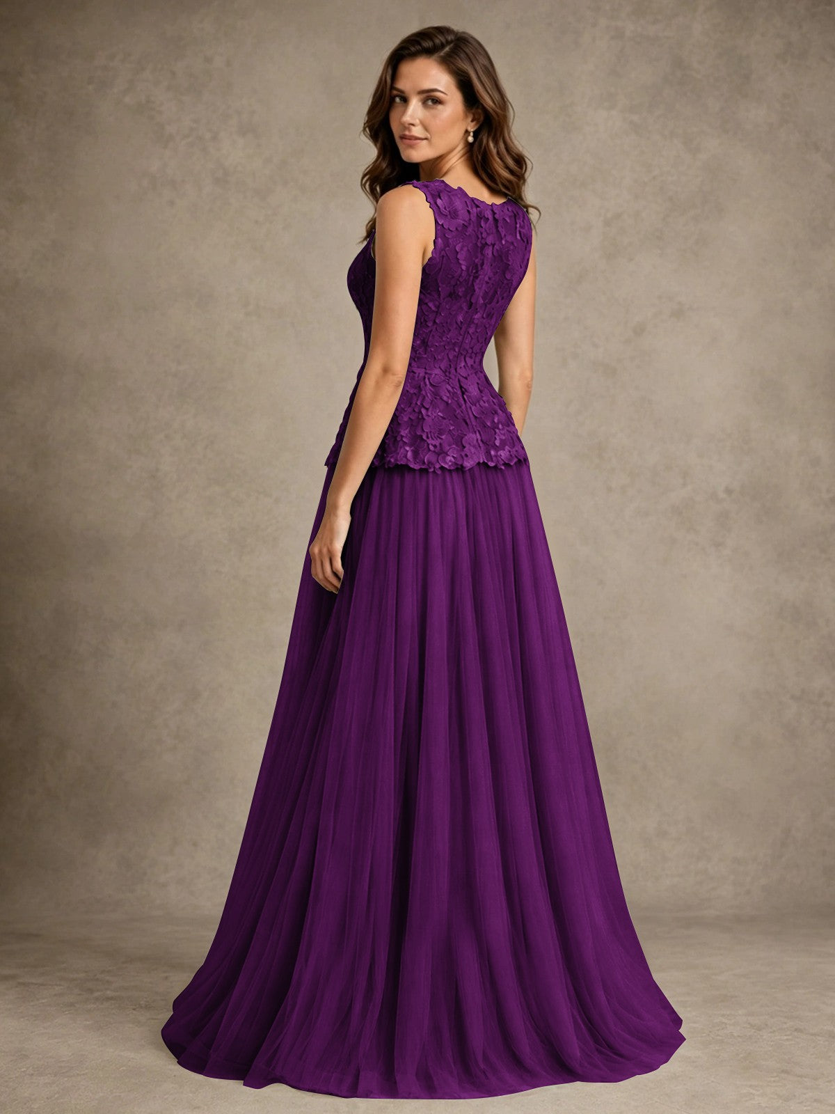 A-Line Chiffon Mother of the Bride Dress with Lace Appliques