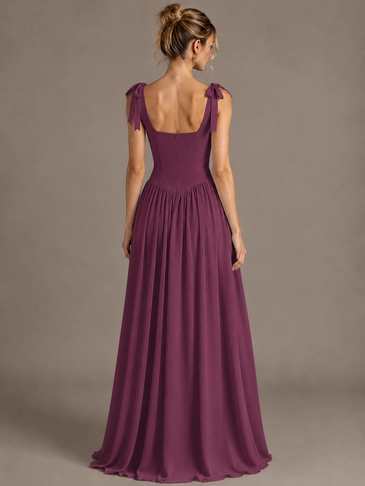 Square Neck A-Line Maxi Dress