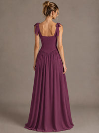 Square Neck A-Line Maxi Dress