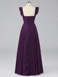 Jacquard Square Neck A-Line Maxi Dress