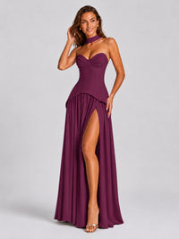 Strapless Sweetheart High Slit Prom & Formal Dress