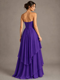 Strapless Ruffle A-Line Maxi Dress