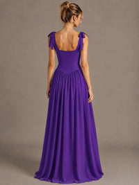 Square Neck A-Line Maxi Dress