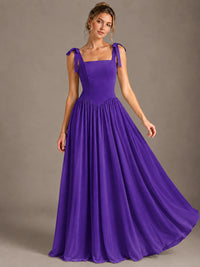 Square Neck A-Line Maxi Dress