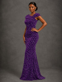 Sequin Off Shoulder Mermaid Prom Dress