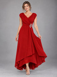 Cap Sleeve Chiffon A-Line Mother of the Bride Dress