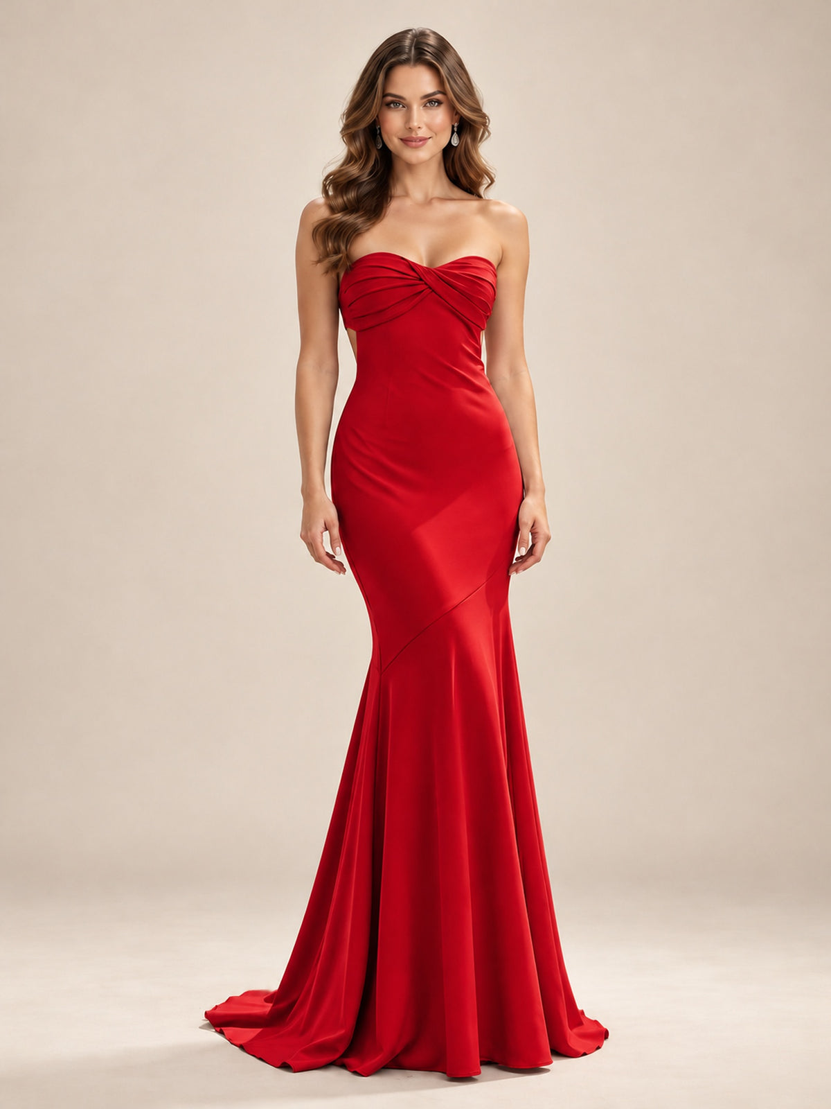 Light Blue Strapless Sweetheart Mermaid Prom Dress with Pleated Bodice