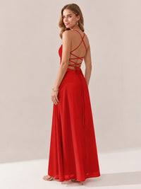 JOVELLEE Yellow Sweetheart Ruched Bust Chiffon Maxi Dress